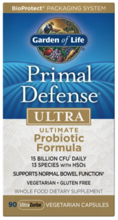 Garden of Life Primal Defense Ultra, probiotikumok, 15 milliárd CFU, 13 probiotikus törzs, 90 kapszula  Étrend-kiegészítő