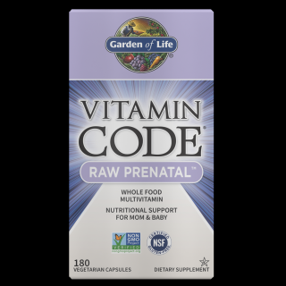 Garden of Life Vitamin Code RAW Prenatal (multivitamin terhességre), 180 növényi kapszula