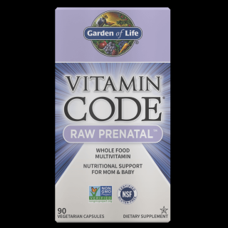 Garden of Life Vitamin Code RAW Prenatal (multivitamin terhességre), 90 gyógynövényes kapszula