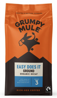 Grumpy Mule Easy Does It, őrölt koffeinmentes kávé, bio, 200 g  *CZ-BIO-001 tanúsítvány