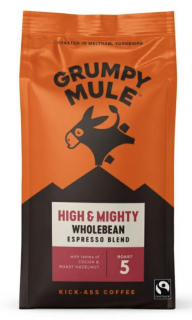 Grumpy Mule High & Mighty, 100% Arabica, kávébab, bio, 200 g  *CZ-BIO-001 tanúsítvány