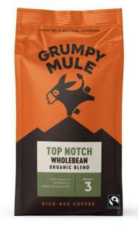 Grumpy Mule Top Notch, 100% Arabica, kávébab, BIO, 200 g  *CZ-BIO-001 tanúsítvány