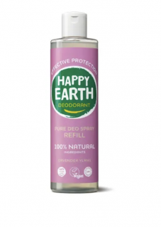 Happy Earth - Dezodor spray, levendula ylang, utántöltő, 300 ml