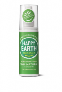 Happy Earth - Dezodor spray, uborka és matcha, 100 ml