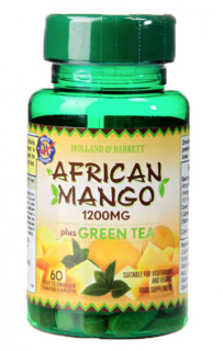 Holland & Barrett afrikai mangó zöld teával, 1200 mg, 60 kapszula