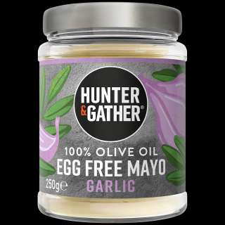 HUNTER & GATHER - Olíva vegán majonéz - Fokhagyma, 250 g