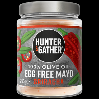 HUNTER & GATHER - Oliva vegán majonéz - Sriracha chili, 250 g