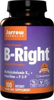 Jarrow B-Right, koenzim B komplex, 100 gyógynövényes kapszula