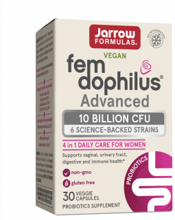 Jarrow Fem-Dophilus® Advanced – 10 milliárd CFU (Shelf Stable), hüvelyi probiotikumok 10 milliárd, 30 gyógynövény kapszula