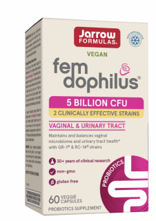 Jarrow Formulas női Fem Dophilus, hüvelyi probiotikumok, 5 milliárd, 60 zöldség kapszula