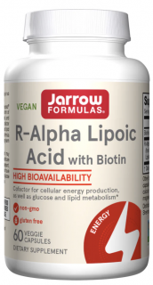 Jarrow Formulas R-alfa liponsav (alfa liponsav biotinnal) 60 növényi kapszula  Étrend-kiegészítő