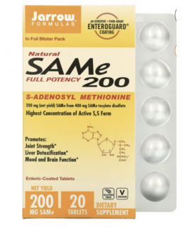 Jarrow Formulas SAMe, 200 mg, 20 tabletta