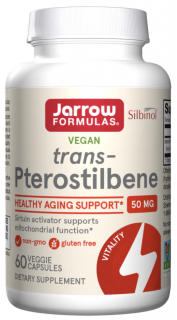 Jarrow Formulas Trans-Pterostilbene, Trans-Pterostilbene, 50mg, 60 Vega kapszula  Étrend-kiegészítő