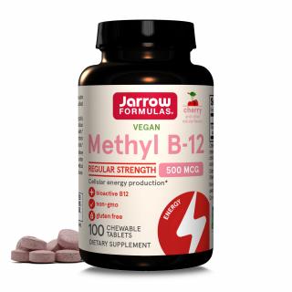 Jarrow Methyl B-12 cseresznye, cseresznye, 500 mcg, 100 rágótabletta  Étrend-kiegészítő