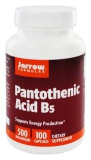 Jarrow Panthoteic Acid B5 (pantoténsav), 500 mg, 100 kapszula