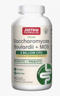 Jarrow Saccharomyces Boulardii + MOS, probiotikumok, 5 milliárd CFU, 90 növényi kapszula