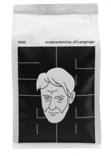 Jiří Langmajer kávé - Arabica Blend, 500 g, őrölt  Kávébab. A legjobb minőségű Arabica fajták keveréke