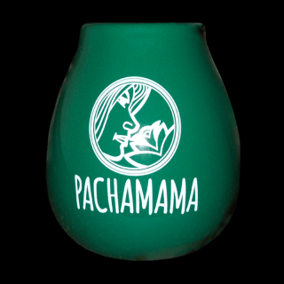 Kalabasa kerámia - zöld, Pachamama felirattal