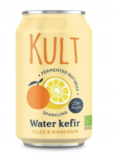 Kult Water Kefir, vízkefir, yuzu és mandarin, 330 ml