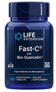 Life Extension Fast-C és Bio-Quercetin, C-vitamin és kvercetin, 60 tabletta