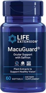 Life Extension MacuGuard szemtámogatás sáfránnyal, szemtámasz, 60 kapszula