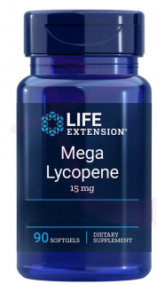 Life Extension Mega Lycopene 15 mg, likopin, 90 kapszula