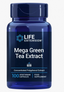 Life Extension Mega zöld tea kivonat, zöld tea kivonat, 100 kapszula, EU