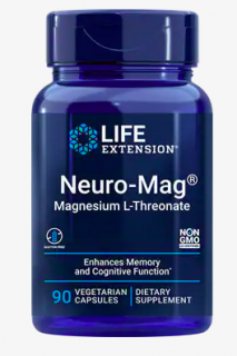 Life Extension Neuro-Mag® Magnézium-L-treonát (Magneisum L-treonát), 90 gyógynövényes kapszula