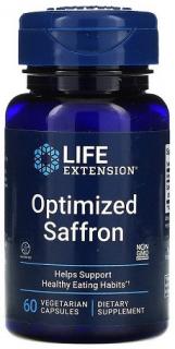 Life Extension Optimized Saffron, szabványosított sáfránykivonat, 60 növényi kapszula