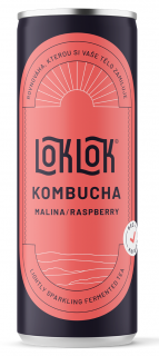 Loklok Kombucha málna, dobozban, 330 ml