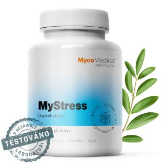MycoMedica - MyStress, stressztámogató, 90 gyógynövényes kapszula  Étrend-kiegészítő