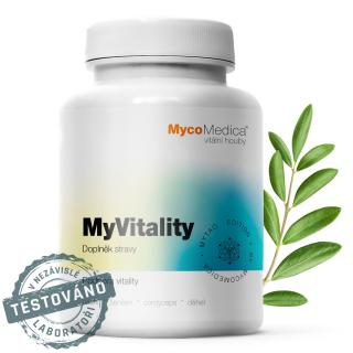 MycoMedica - MyVitality, vitalitástámogató, 90 db növényi kapszula  Étrend-kiegészítő