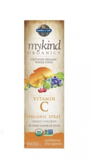 Mykind Organics C-vitamin bio spray, C-vitamin spray-ben, narancs és mandarin, 58 ml
