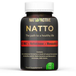 Natto Active Natto K2 Mk7, Nattokinase és Monacolin, 60 tabletta