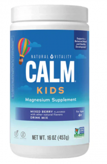 Natural Vitality Calm Kids Magnesium Ital keverék, magnézium gyerekeknek, erdei bogyók, 453 g