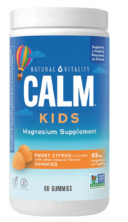 Natural Vitality Calm Kids Magnézium, magnézium gyerekeknek, édes citrusfélék, 60 gumicukor