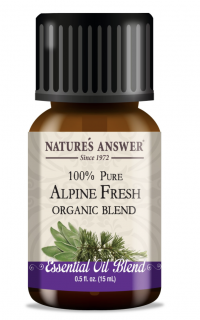 Nature's Answer Alpine Fresh Blend, illóolaj, alpesi frissesség, illóolaj, BIO, 15 ml