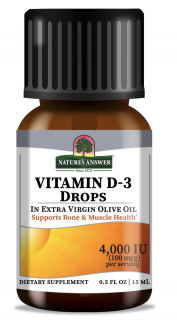 Nature's Answer D-3 vitamin cseppek, folyékony, 4000 NE, 15 ml
