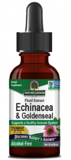 Nature's Answer Echinacea & Goldenseal, kasvirág és aranygyökér kivonat, 30 ml