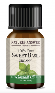 Nature's Answer Édes bazsalikom illóolaj, édes bazsalikom, illóolaj, BIO, 15 ml