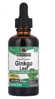 Nature's Answer Ginkgo levélfolyadék kivonat, ginkgo biloba kivonat, 2000 mg, 60 ml