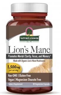 Nature's Answer Oroszlánsörény, Oroszlánsörény gomba termőtest kivonat, 1500 mg, 90 kapszula