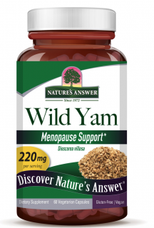 Nature's Answer Wild Yam, kivonat, 220 mg, 60 db növényi kapszula