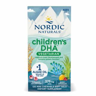 Nordic Naturals Gyermek DHA, Omega 3 gyerekeknek – Bogyó ízű, 375 mg, 120 Rágható lágyzselé  Étrend-kiegészítő
