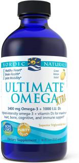 Nordic Naturals Ultimate Omega Xtra, 3400 mg, citrom, 237 ml