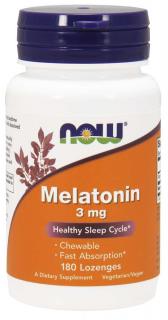 NOW 3 mg melatonin, 180 tabletta