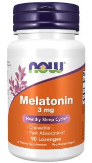 NOW 3 mg melatonin, 90 rombusz