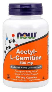 NOW Acetil-L-karnitin 500 mg, 100 kapszula