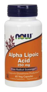 NOW Alfa liponsav, 250 mg, 60 növényi kapszulában