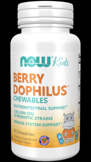 NOW BerryDophilus Kids (probiotikumok gyerekeknek), 60 rágótabletta